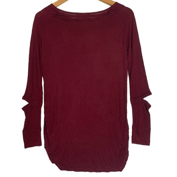 Laura Siegel Handcrafted Tunic Blouse 100% Bamboo Cut Out Elbow Detail Size XS - Picture 2 of 7